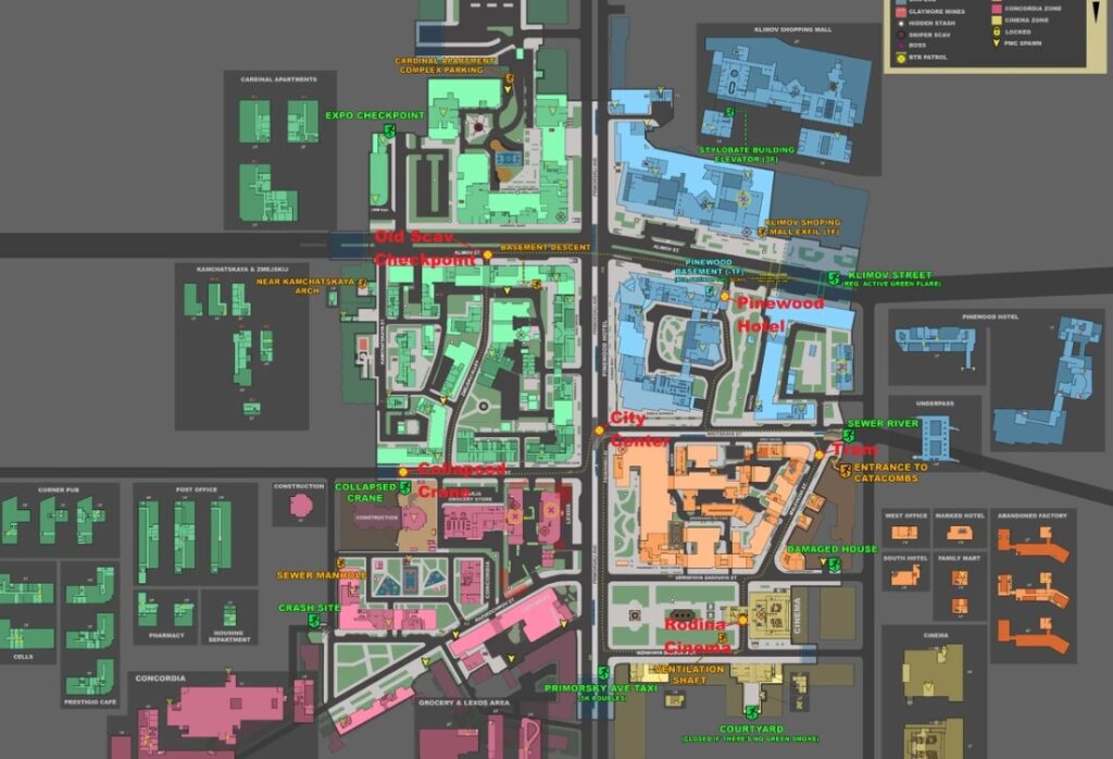 Streets of Tarkov Map